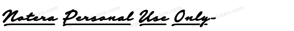 Notera Personal Use Only字体转换